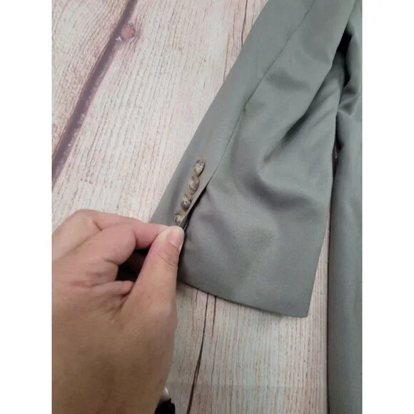 Burberry Men 100% Wool Tweed Tan Herringbone Blazer Jacket Lined - Picture 7 of 16